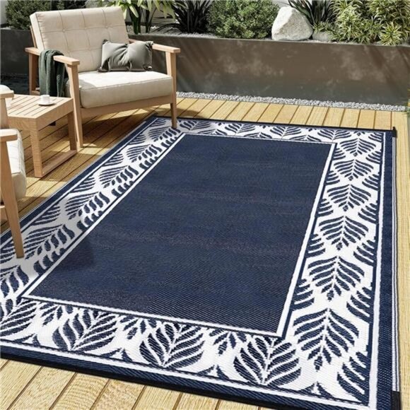 Outdoor Plastic Straw Rug, Waterproof Mat, Washable Large Floor Mat and Rug